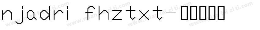 njadri fhztxt字体转换